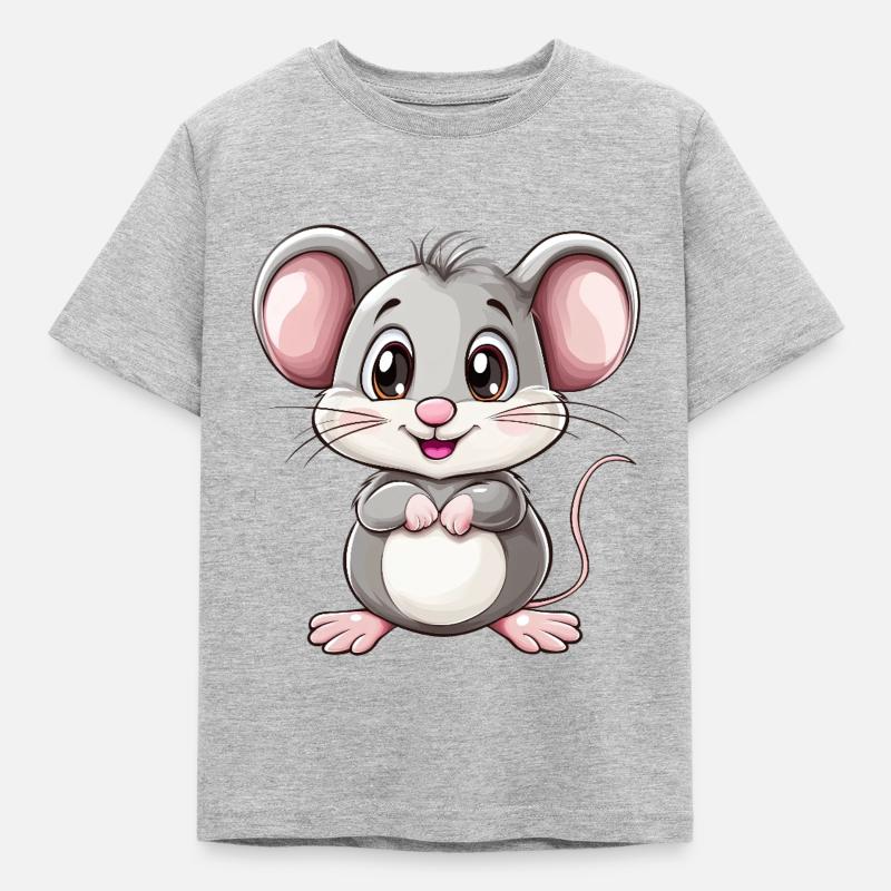 Simpatico topolino - Maglietta per bambini - grigio melange