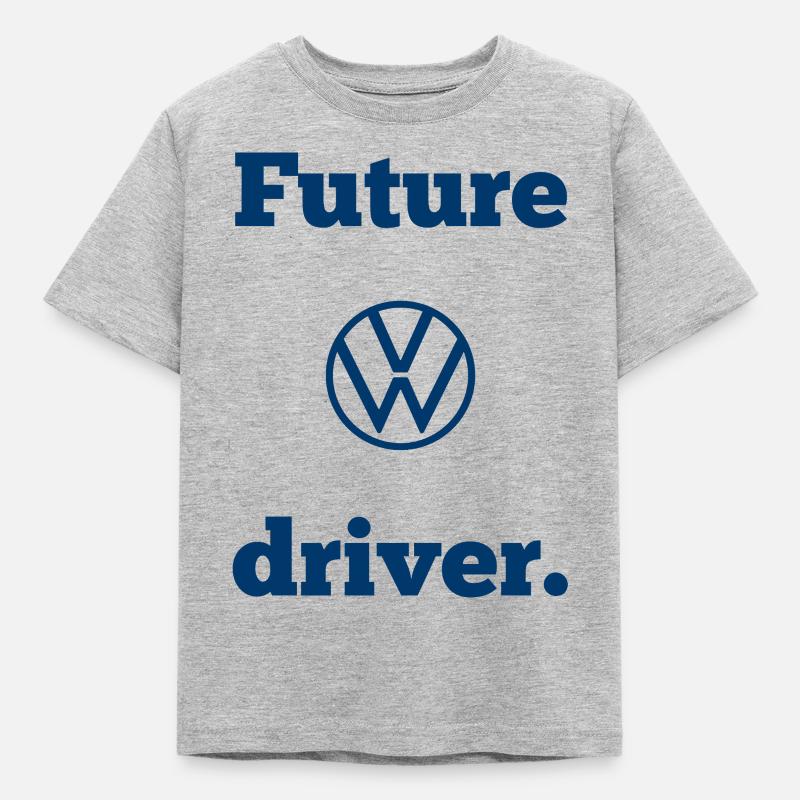 Logo Volkswagen VW con scritta Future Driver - Maglietta per bambini - grigio melange