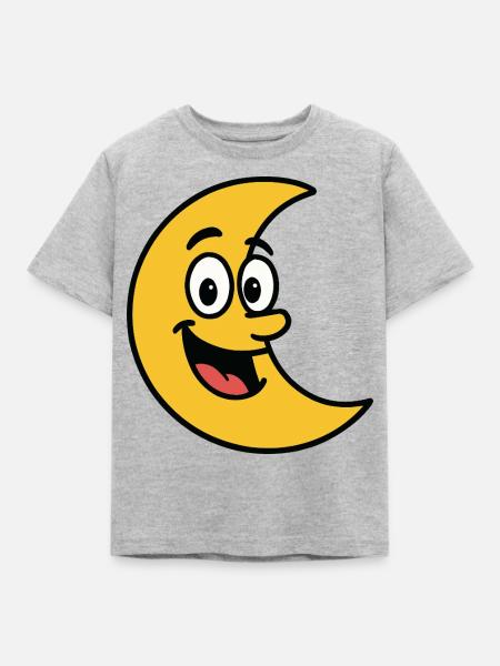 mond comic - Kinder T-Shirt - Grau meliert