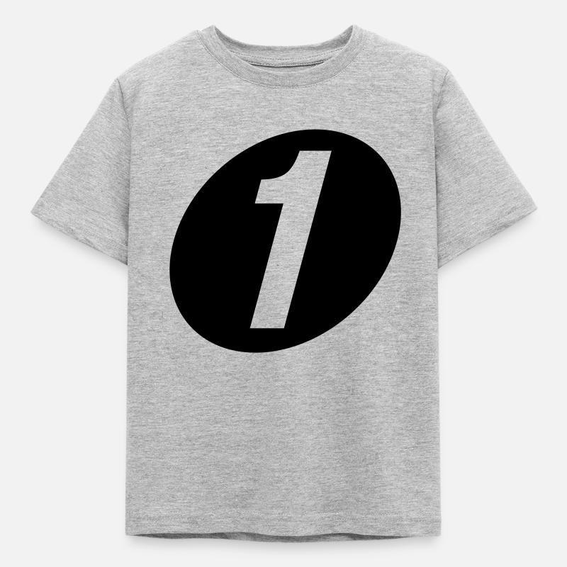 Nummer eins - Kinder T-Shirt - Grau meliert