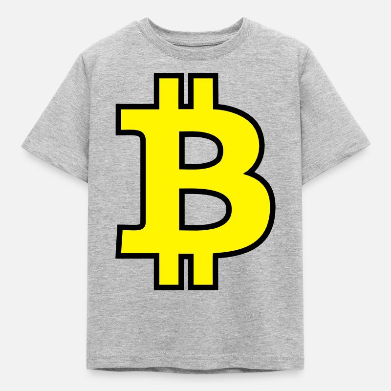 Bitcoin Satoshi Nakamoto - Kinder T-Shirt - Grau meliert