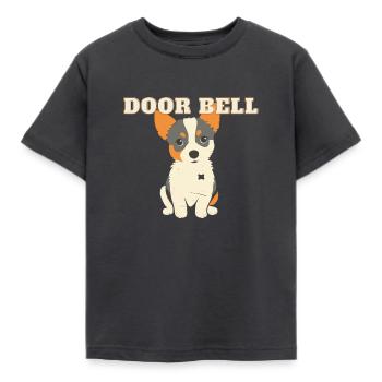 Dog: Door Bell - Kids' T-Shirt - dark grey - Front - AI Model Kid Female (0cm)