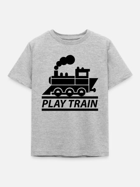 PLAY TRAIN - Kinder T-Shirt - Grau meliert