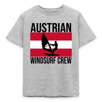 Chemise ras du cou autrichien Windsurf - T-shirt Enfant - gris chiné - Devant - AI Model Kid Male (0cm)