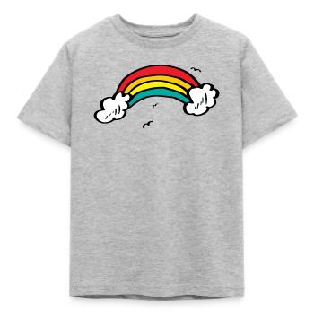 Lebendiger Regenbogenbogen - Kinder T-Shirt - Grau meliert - Vorne - AI Model Kid Male (0cm)