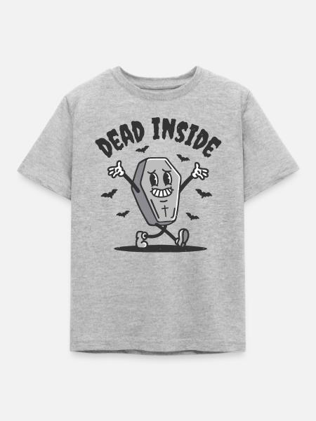 Tot im lustigen Sarg - Kinder T-Shirt - Grau meliert