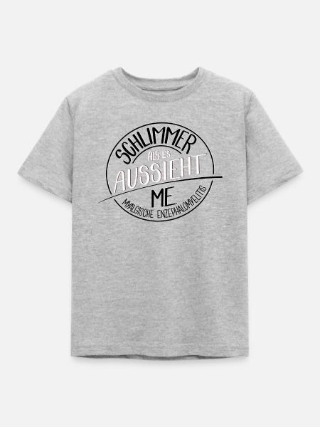 Schlimmer als es aussieht, ME - Kinder T-Shirt - Grau meliert