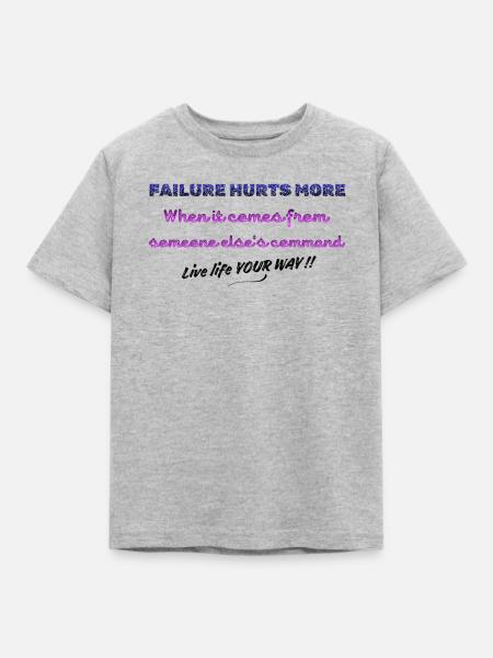 Scheitern tut mehr weh - Kinder T-Shirt - Grau meliert