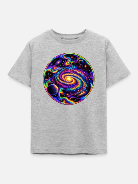 Milchstraße - Kinder T-Shirt - Grau meliert