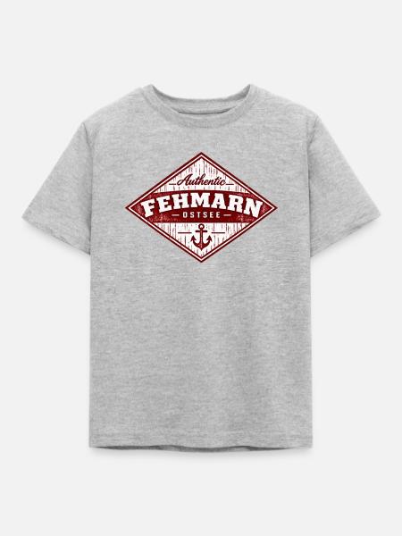 Fehmarn - Insel - Ostsee - Deutschland - Strand - Kinder T-Shirt - Grau meliert