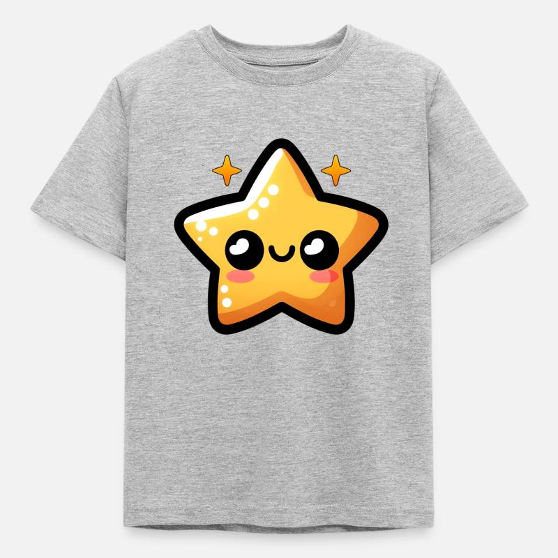 Stern #2 - Kinder T-Shirt - Grau meliert