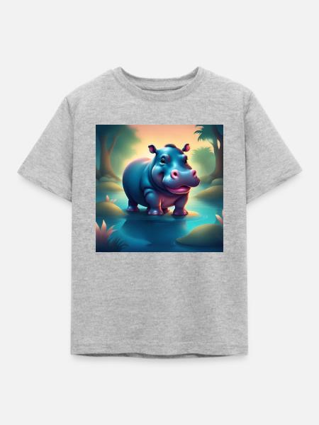 animal animation - Kinder T-Shirt - Grau meliert