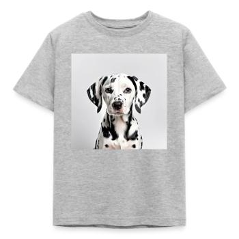 Dalmatina T-Shirt - Kinder T-Shirt - Grau meliert - Vorne - AI Model Kid Male (0cm)