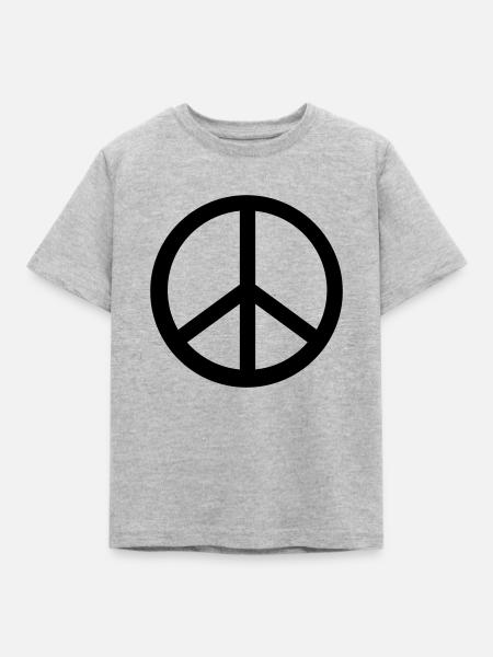 Peace - Kinder T-Shirt - Grau meliert