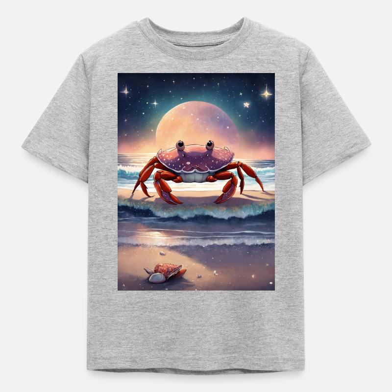 Sternzeichen Krebs - Kinder T-Shirt - Grau meliert