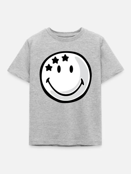 Smiley Table Tennis Ball - Kinder T-Shirt - Grau meliert