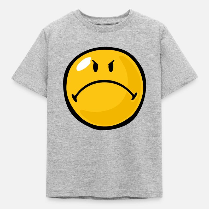 Smiley Anger Riled - T-shirt barn - gråmelerad