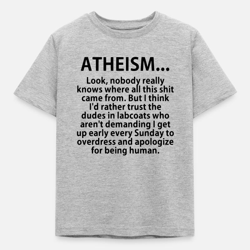 Atheism - Kinder T-Shirt - Grau meliert