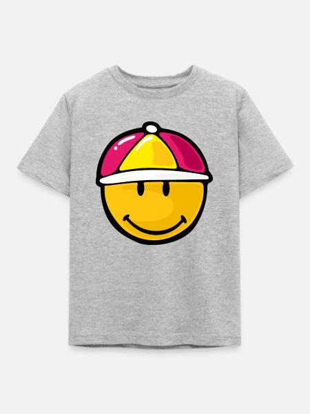Smiley Jockey - Kinder T-Shirt - Grau meliert
