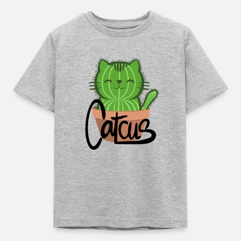 Catcus - Kinder T-Shirt - Grau meliert