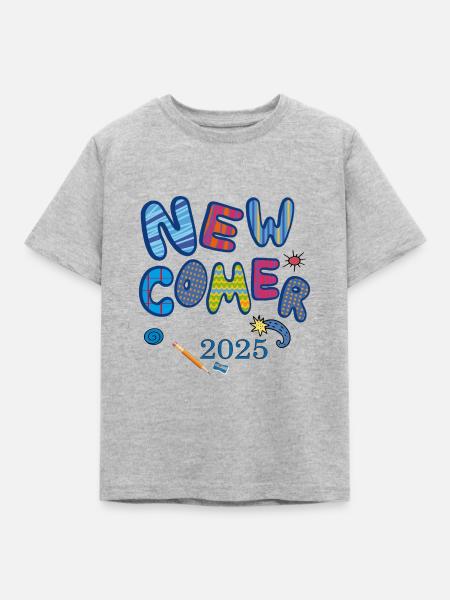 Newcomer Einschulung - Kinder T-Shirt - Grau meliert