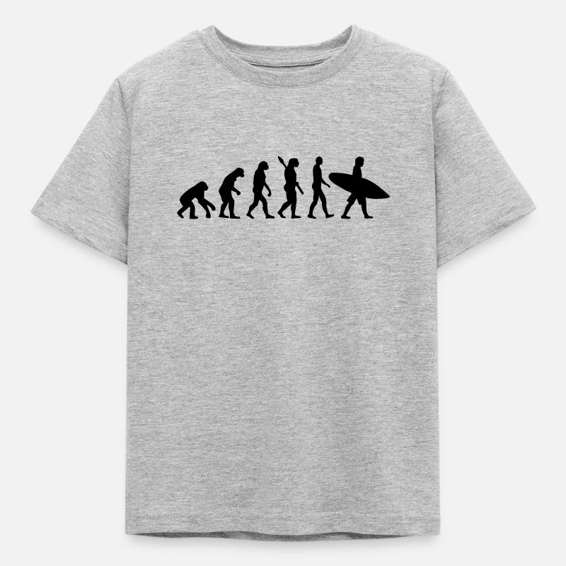 Evolution surfing - Kids' T-Shirt - heather grey