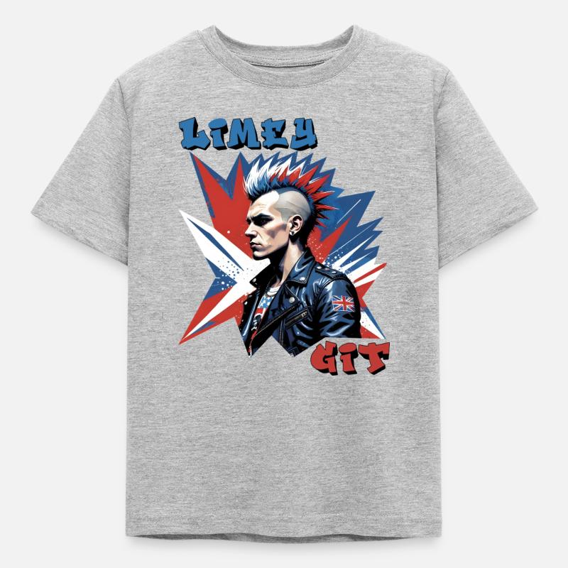 Limey Git British Punk Style Graphique - T-shirt Enfant - gris chiné