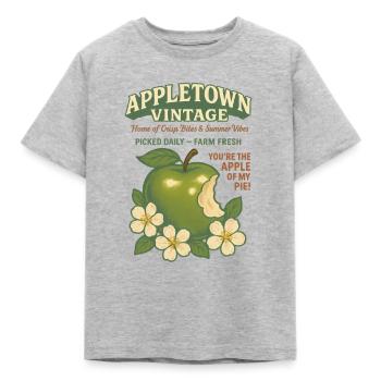 Pomme Vintage Fruit Fruit Été - T-shirt Enfant - gris chiné - Devant - AI Model Kid Male (0cm)