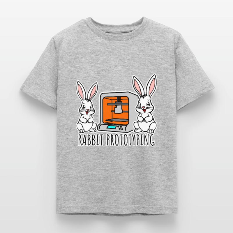 Rabbit Prototyping - Printing rabbits with 3D printer Kids' T-Shirt