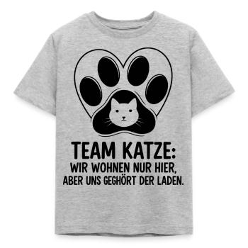We own the store - Kids' T-Shirt - heather grey - Front - AI Model Kid Male (0cm)
