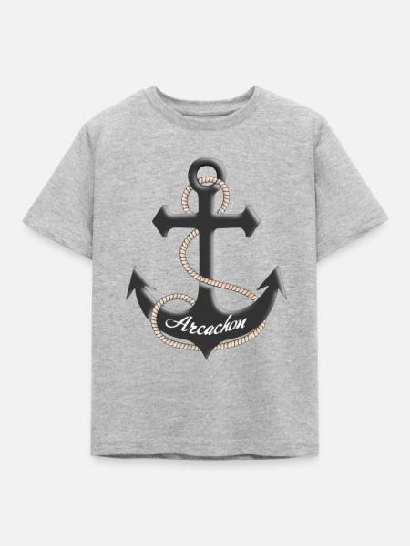Seeanker - Kinder T-Shirt - Grau meliert