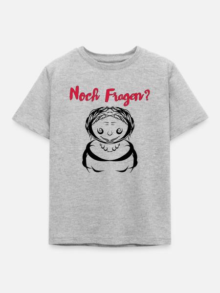 Noch Fragen? - Kinder T-Shirt - Grau meliert