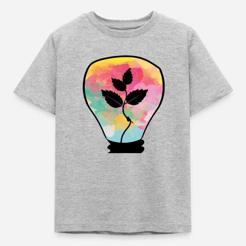 Nachhaltigkeit beginnt mit einer Idee - Kinder T-Shirt - Grau meliert