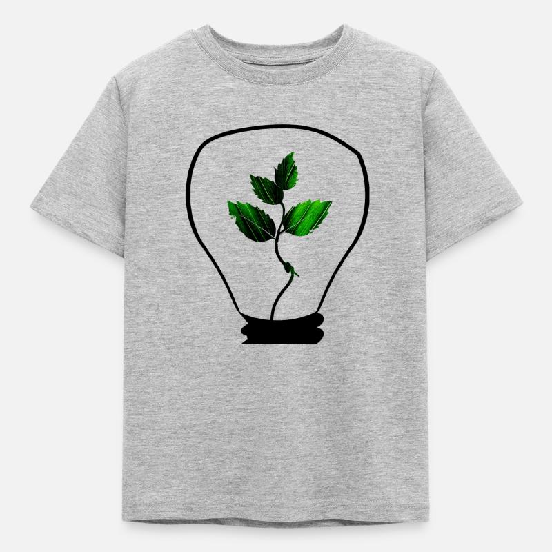 Nachhaltigkeit beginnt mit einer Idee - Kinder T-Shirt - Grau meliert