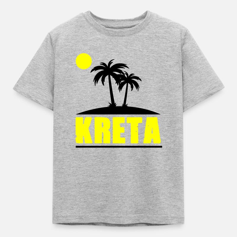 kreta - Kinder T-Shirt - Grau meliert