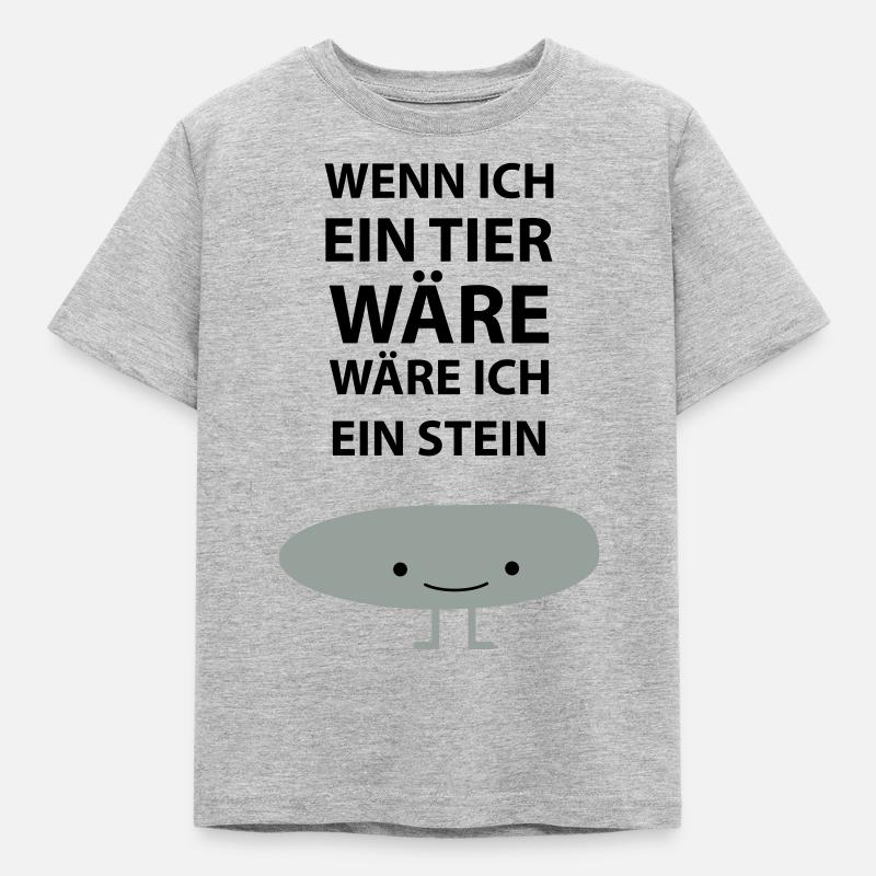 Sei ein Stein! - Kinder T-Shirt - Grau meliert