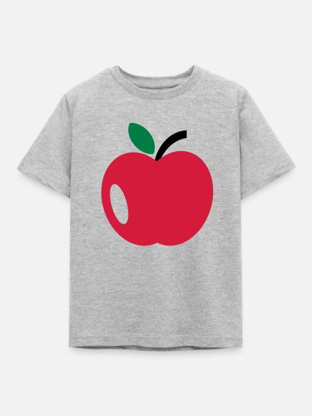 Apfel - Kinder T-Shirt - Grau meliert