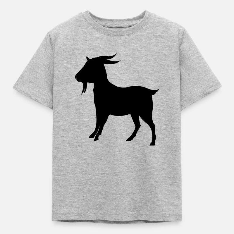ziege - Kinder T-Shirt - Grau meliert