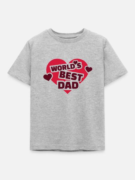 Papa - Kinder T-Shirt - Grau meliert