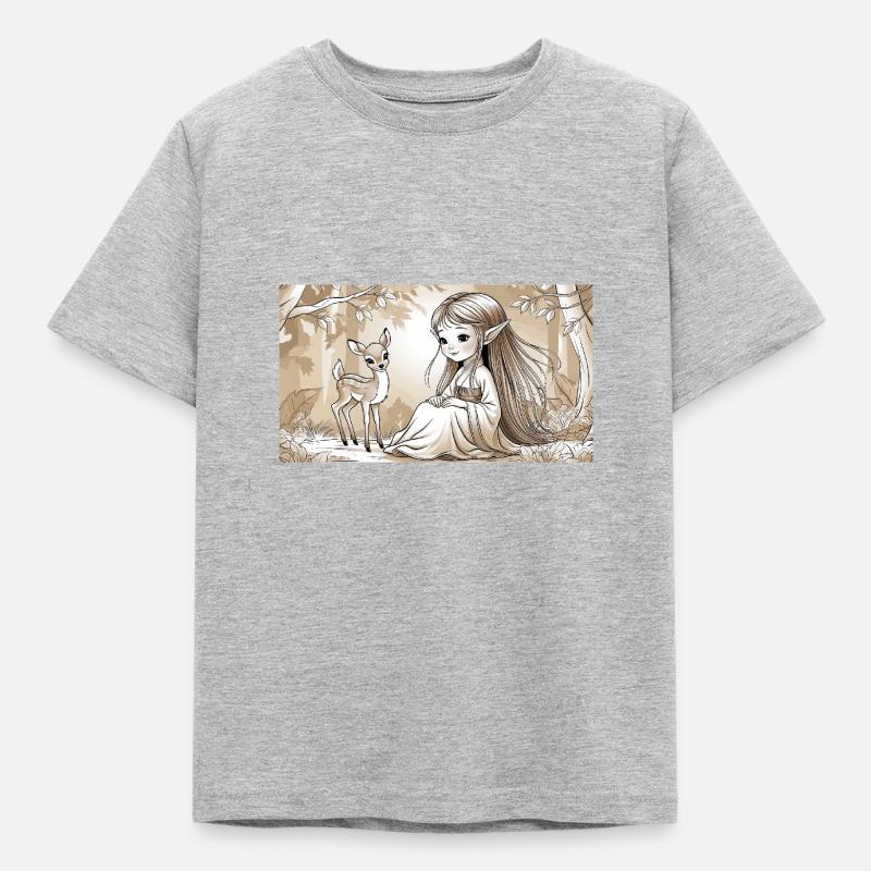 Elfe - Kinder T-Shirt - Grau meliert
