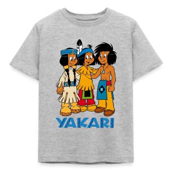 Yakari und seine Freunde - Kinder T-Shirt - Grau meliert - Vorne - AI Model Kid Male (0cm)