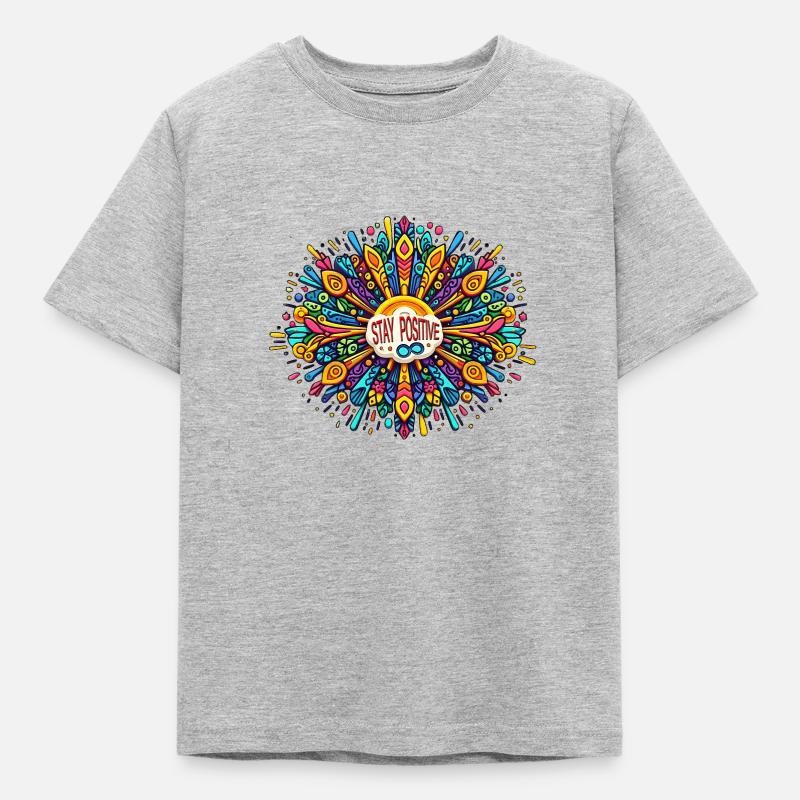 reste positif - T-shirt Enfant - gris chiné