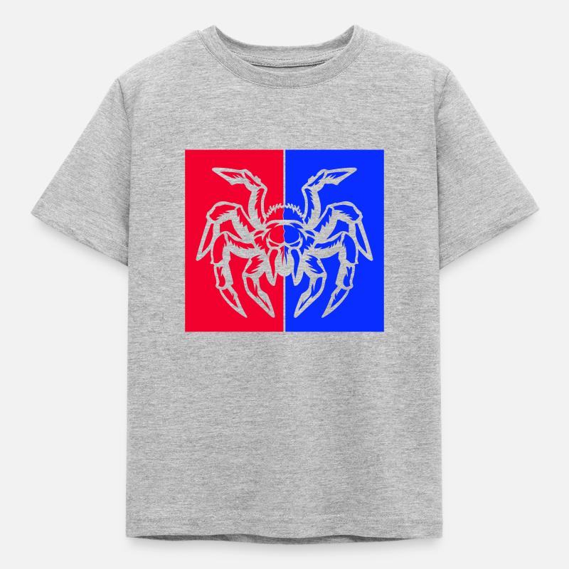 spinne spider - Kinder T-Shirt - Grau meliert