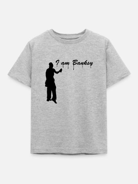 i_am_banksy - Kinder T-Shirt - Grau meliert