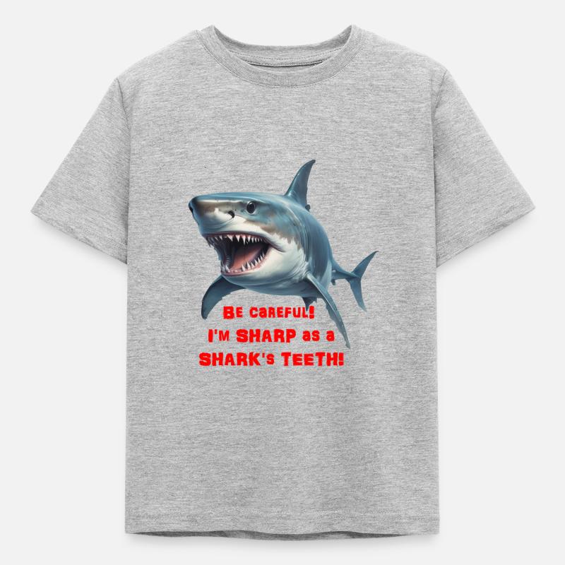 Tranchant comme un requin - T-shirt Enfant - gris chiné