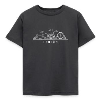 London Capital England Skyline Tower-Bridge - Kids' T-Shirt - dark grey - Front - AI Model Kid Female (0cm)