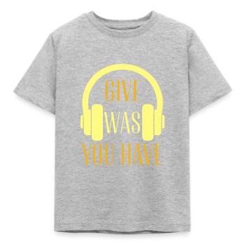 Give was you have Phalomis - Kinder T-Shirt - Grau meliert - Vorne - AI Model Kid Male (0cm)