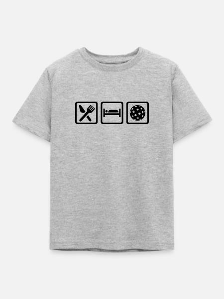Floorball - Kinder T-Shirt - Grau meliert