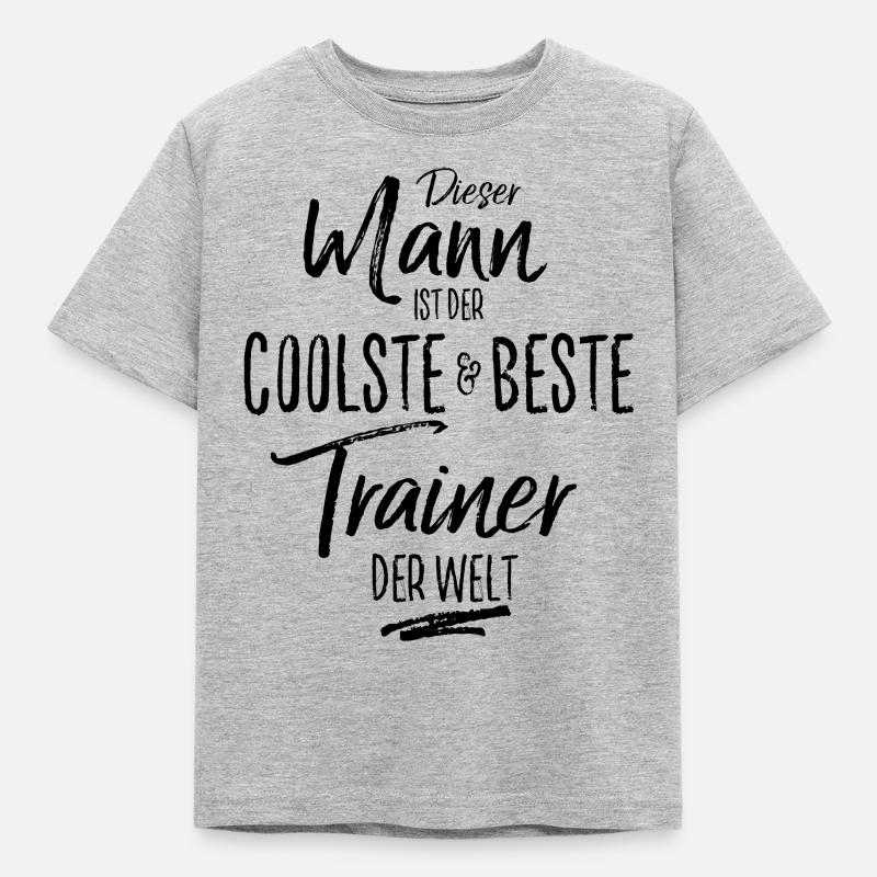 Trainer der Beste (s) - Kinder T-Shirt - Grau meliert