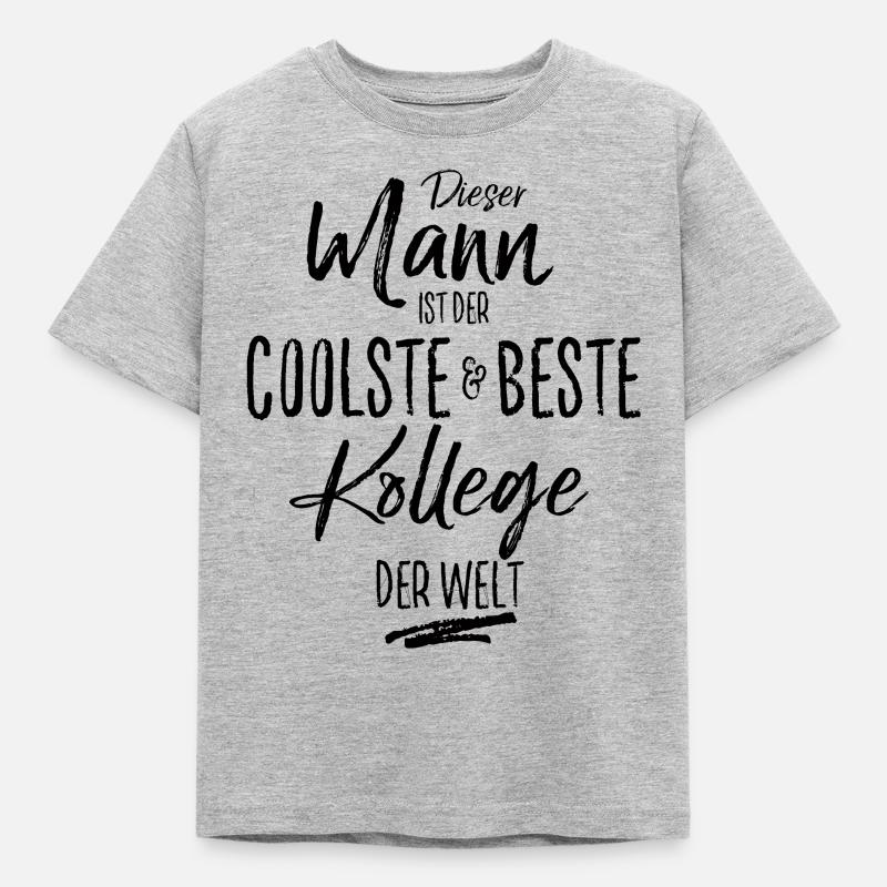 kollege der Beste (s) - Kinder T-Shirt - Grau meliert